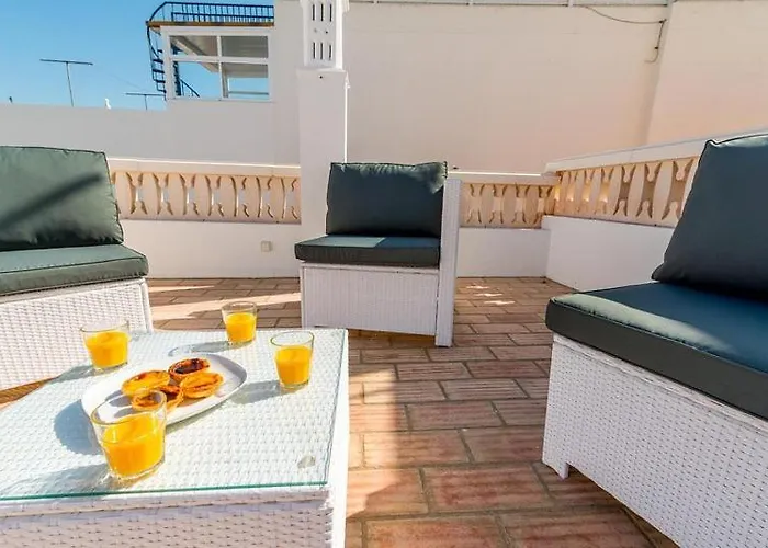 Ferienhaus Cozy Fuseta Townhouse With Terrace Roof Solarium, 5Min To Beach